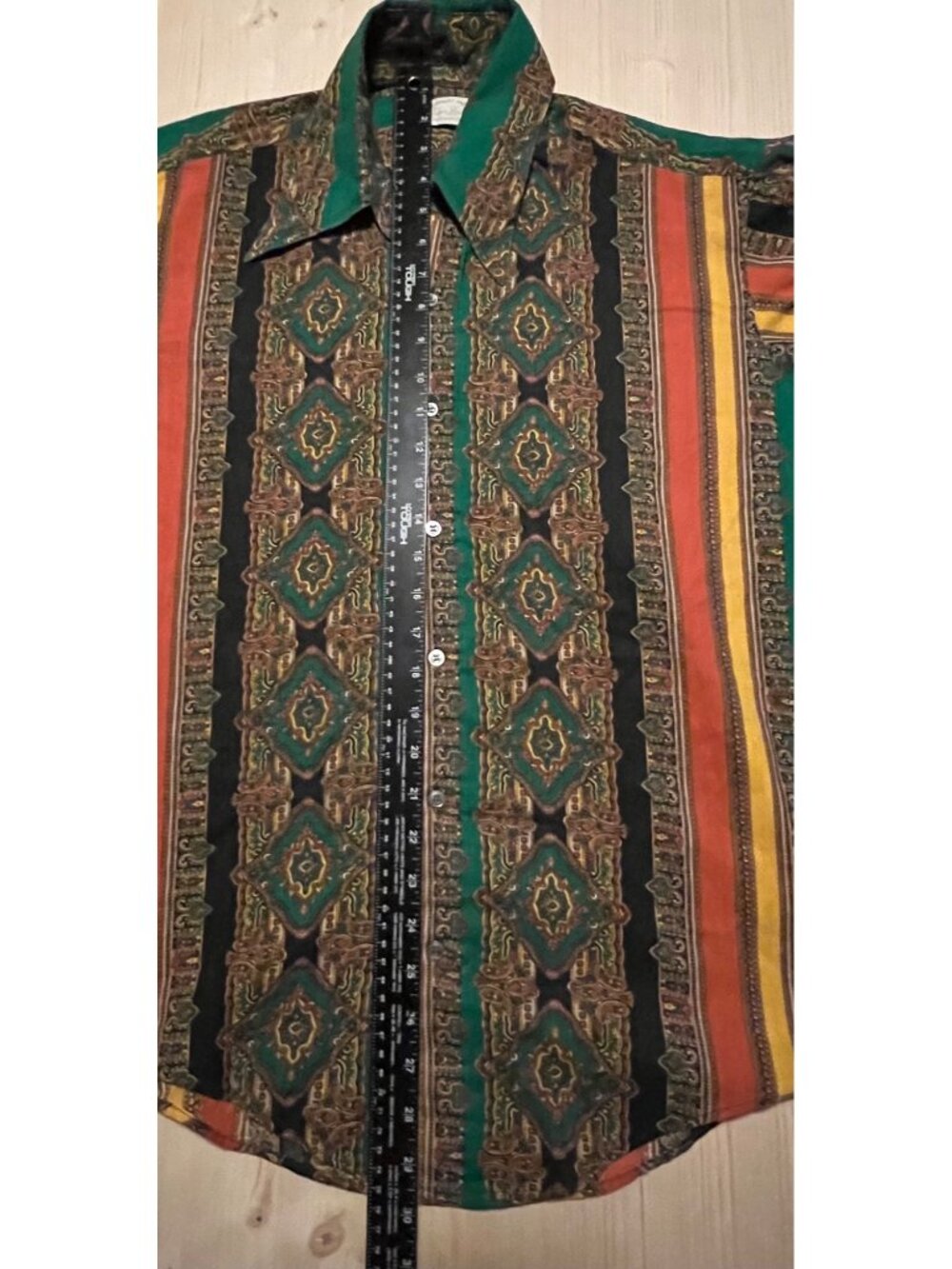 Vintage Trace Legere Collection Mens Shirt Permanent Press Paisley Made in USA - Picture 9 of 9
